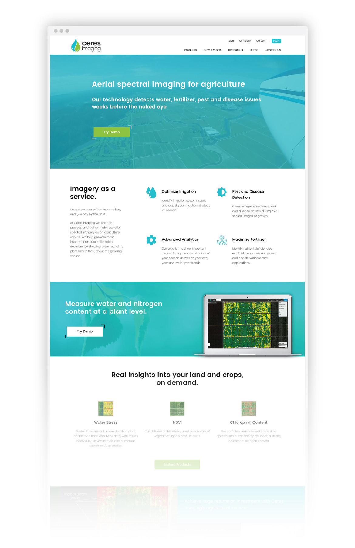 Ceres Imaging Homepage Mockup